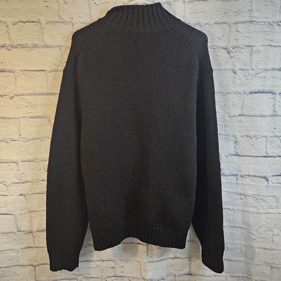 Vintage Polo Golf Ralph Lauren Sweater XL Black Shawl Collar Cardigan - Picture 7 of 9